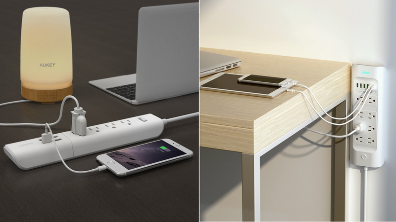 Aukey 4-Outlet/4-USB Surge Protector, $17 with code POWERAU8 | Aukey 8-Outlet/6-USB Surge Protector, $32 with code POWERAU9